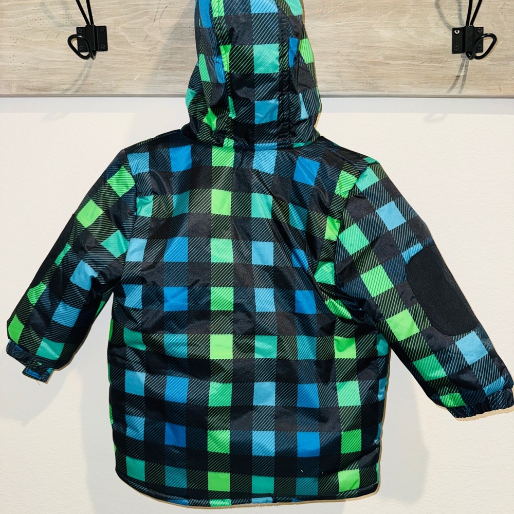 Wippette Kids Blue and Green Plaid Jacket - Picture 3 of 3